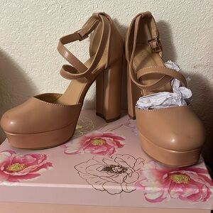 Nude Platform Heels